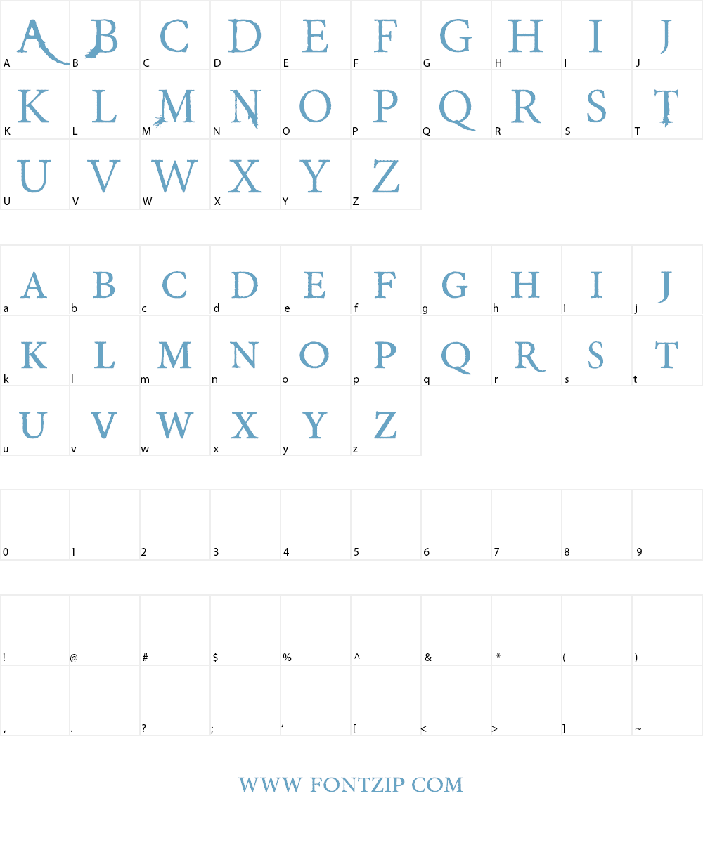 A Monster Free Font Character